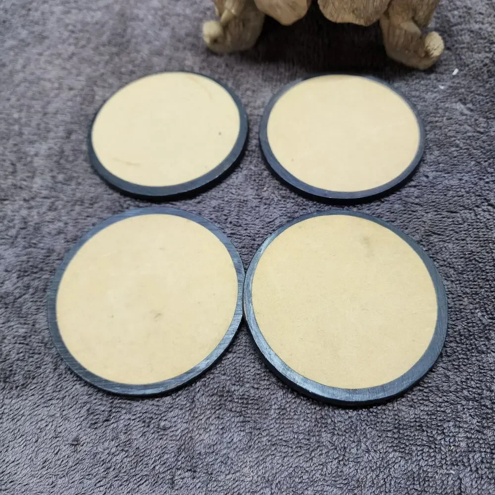 Set of 4 Stone coasters with African Elephant footed holder JJ